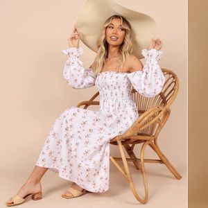 Petal and Pup Domenica Shirred Midi Dress